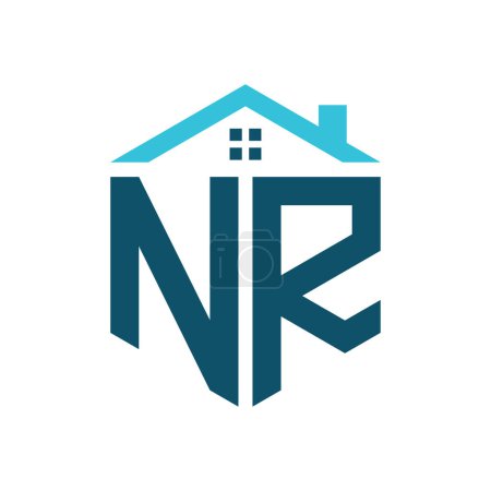 NR House Logo Design Template. Letter NR Logo for Real Estate, Construction or any House Related Business