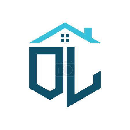 Plantilla de diseño de logotipo OL House. Letra OL Logo para Bienes Raíces, Construcción o cualquier Casa
