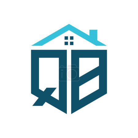 Plantilla de diseño de logotipo de casa QB. Letra QB Logo para Bienes Raíces, Construcción o cualquier Casa