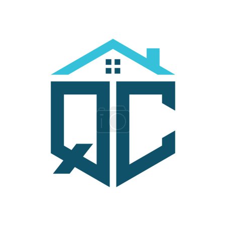 QC House Logo Design Template. Letter QC Logo for Real Estate, Construction or any House Related Business