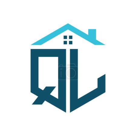 QL House Logo Design Template. Letter QL Logo für Immobilien, Bau oder jedes Haus verwandte Geschäft