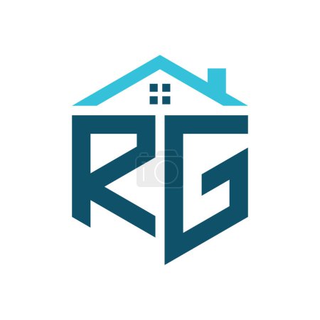 RG House Logo Design Template. Letter RG Logo for Real Estate, Construction or any House Related Business