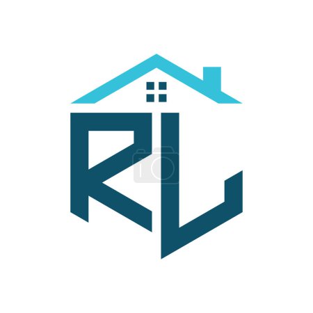 Modèle de conception de logo de maison RL. Lettre Logo du GLR pour l'immobilier, la construction ou toute autre activité liée à la maison