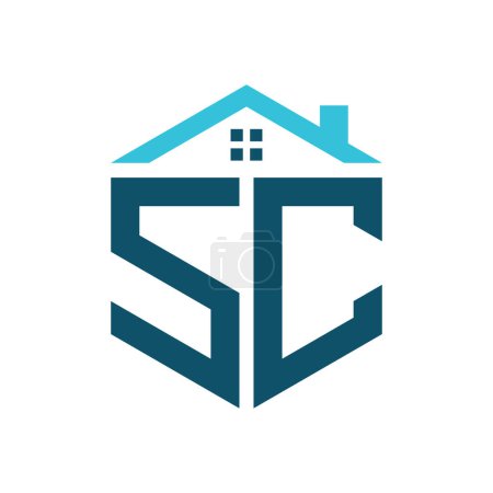SC Haus Logo Design-Vorlage. Buchstabe SC Logo für Immobilien, Bau oder jedes Haus verwandte Geschäft