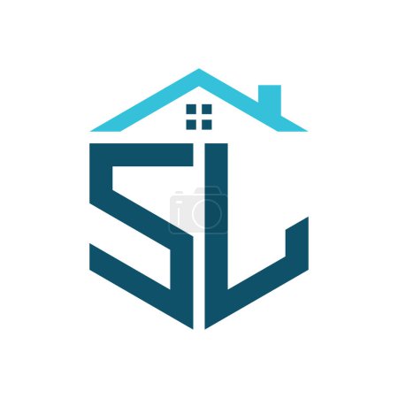 SL House Logo Design Template. Letter SL Logo for Real Estate, Construction or any House Related Business