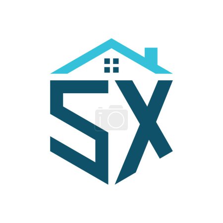 SX House Logo Design Template. Letter SX Logo for Real Estate, Construction or any House Related Business