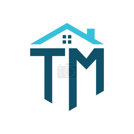 TM House Logo Design Template. Letter TM Logo for Real Estate, Construction or any House Related Business
