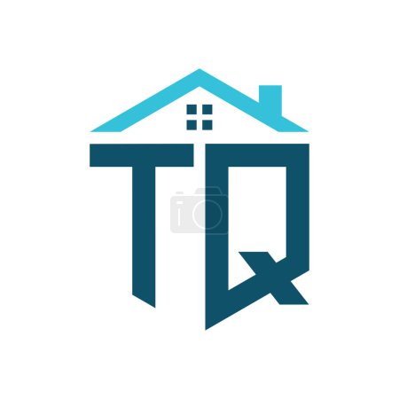 TQ House Logo Design Template. Letter TQ Logo for Real Estate, Construction or any House Related Business