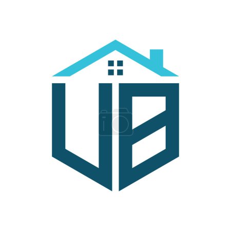 Plantilla de diseño de logotipo de UB House. Letra Logotipo de UB para Bienes Raíces, Construcción o cualquier Casa