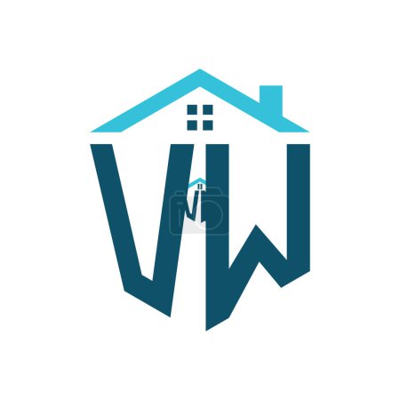 VW House Logo Design Template. Letter VW Logo for Real Estate, Construction or any House Related Business