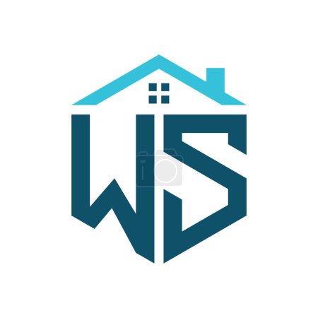 Plantilla de diseño de logotipo WS House. Letra WS Logo para Bienes Raíces, Construcción o cualquier Casa
