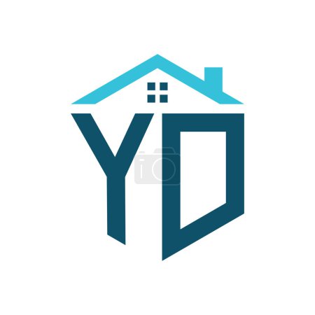 YD House Logo Design Template. Buchstabe YD Logo für Immobilien, Bau oder jedes Haus verwandte Geschäft