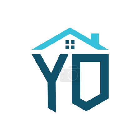 YO House Logo Design Template. Letter YO Logo for Real Estate, Construction or any House Related Business