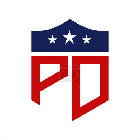 Patriotic PD Logo Design. Letter PD Patriotic American Logo Design for Political Campaign and any USA Event.