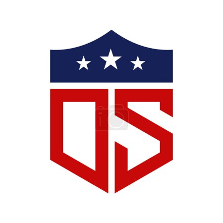 Patriotic DS Logo Design. Letter DS Patriotic American Logo Design for Political Campaign and any USA Event.