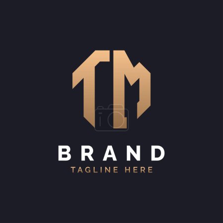 TM Logo Design. Modern, Minimal, Elegant and Luxury TM Logo. Alphabet Letter TM Logo Design for Brand Corporate Business Identity.