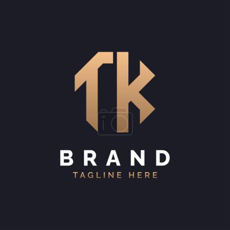 TK Logo Design. Modern, Minimal, Elegant and Luxury TK Logo. Alphabet Letter TK Logo Design for Brand Corporate Business Identity.