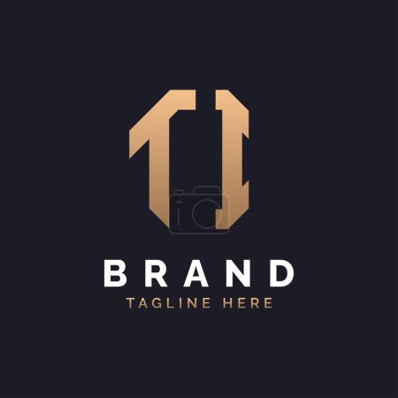 TI Logo Design. Modernes, minimales, elegantes und luxuriöses TI-Logo. Alphabet Letter TI Logo Design für die Corporate Business Identity einer Marke.