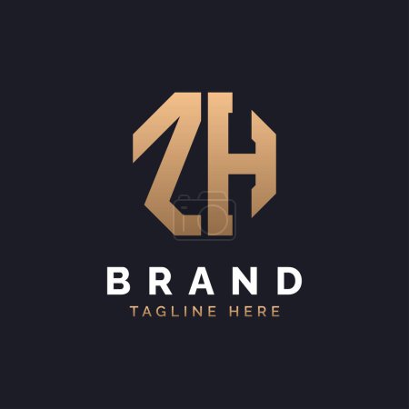 ZH Logo Design. Modern, Minimal, Elegant and Luxury ZH Logo. Alphabet Letter ZH Logo Design for Brand Corporate Business Identity.