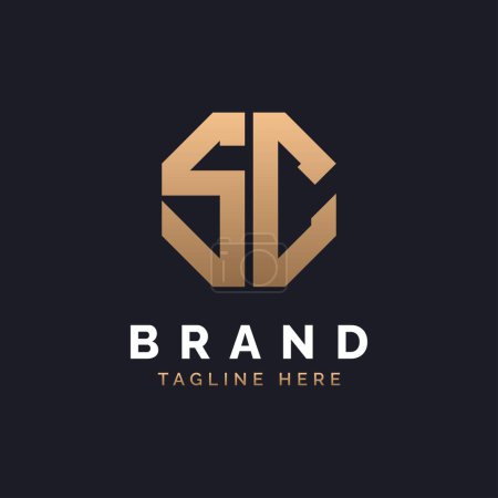 SC Logo Design. Modern, Minimal, Elegant and Luxury SC Logo. Alphabet Letter SC Logo Design for Brand Corporate Business Identity.