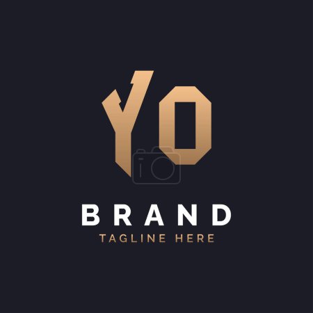 YO Logo Design. Modern, Minimal, Elegant and Luxury YO Logo. Alphabet Letter YO Logo Design for Brand Corporate Business Identity.