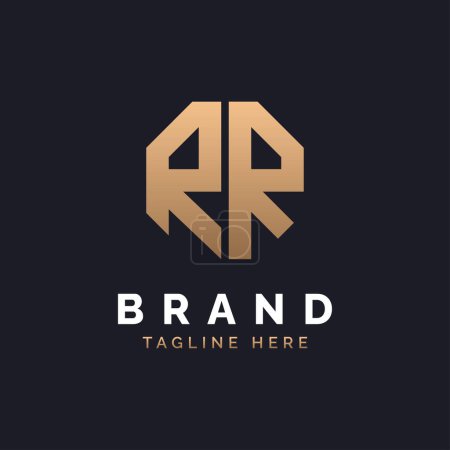 Conception de logo RR. Logo RR moderne, minimaliste, élégant et de luxe. Alphabet Letter RR Logo Design pour la marque Identité d'entreprise.