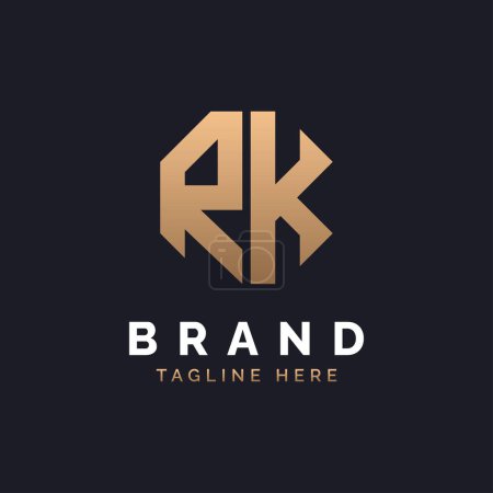 RK Logo Design. Modern, Minimal, Elegant and Luxury RK Logo. Alphabet Letter RK Logo Design for Brand Corporate Business Identity.