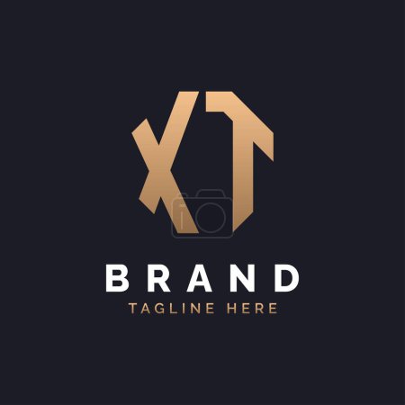 XT Logo Design. Modern, Minimal, Elegant and Luxury XT Logo. Alphabet Letter XT Logo Design for Brand Corporate Business Identity.