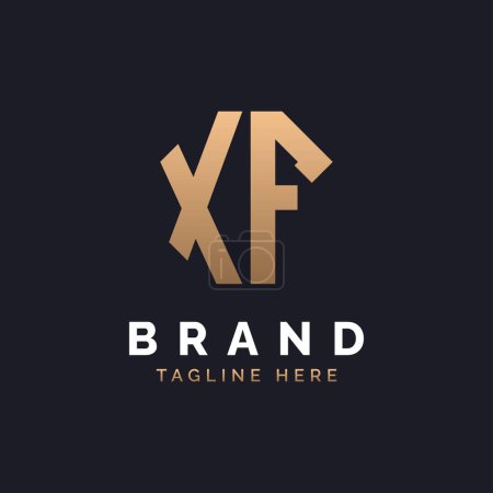 Diseño de Logo XF. Logo XF moderno, minimalista, elegante y de lujo. Letra del alfabeto Diseño de logotipo XF para identidad corporativa de marca.