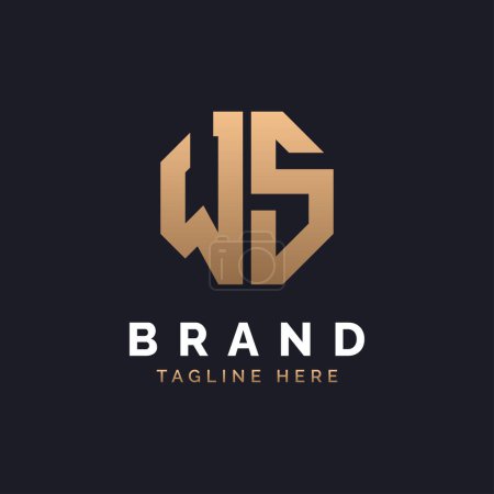 WS Logo Design. Modernes, minimalistisches, elegantes und luxuriöses WS Logo. Alphabet Letter WS Logo Design für die Corporate Business Identity einer Marke.