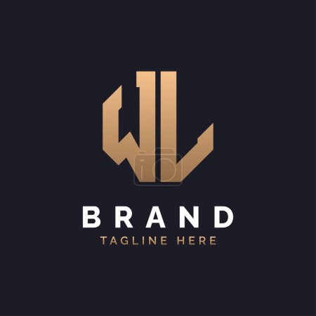 WL Logo Design. Modern, Minimal, Elegant and Luxury WL Logo. Alphabet Letter WL Logo Design for Brand Corporate Business Identity.