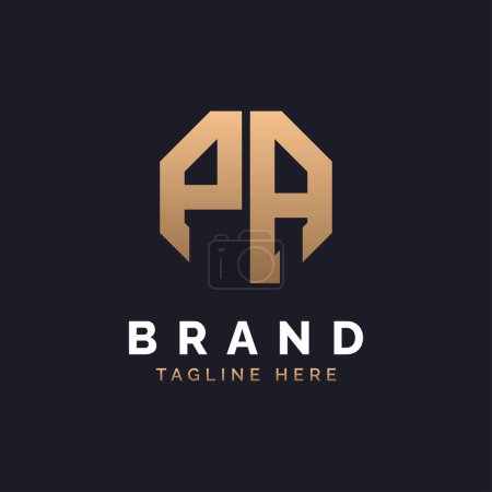 PA Logo Design. Modern, Minimal, Elegant and Luxury PA Logo. Alphabet Letter PA Logo Design for Brand Corporate Business Identity.