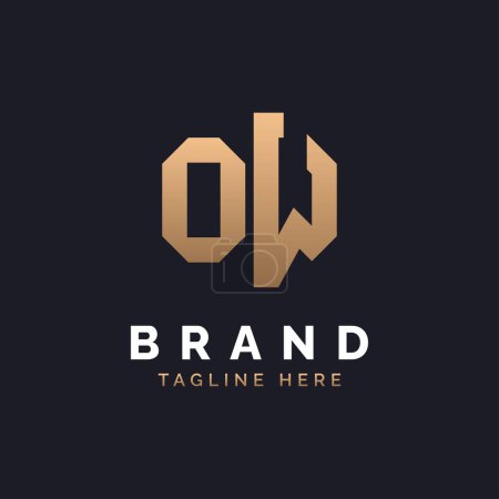 OW Logo Design. Modern, Minimal, Elegant and Luxury OW Logo. Alphabet Letter OW Logo Design for Brand Corporate Business Identity.