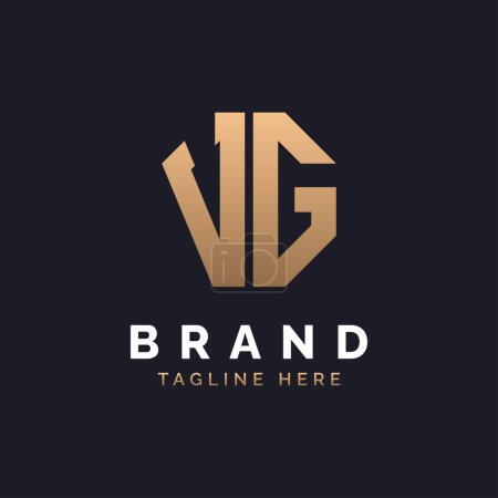 VG Logo Design. Modernes, minimalistisches, elegantes und luxuriöses VG Logo. Alphabet Buchstabe VG Logo Design für Corporate Business Identity der Marke.
