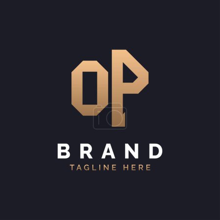 OP Logo Design. Modern, Minimal, Elegant and Luxury OP Logo. Alphabet Letter OP Logo Design for Brand Corporate Business Identity.