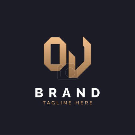 OJ Logo Design. Modern, minimalistisch, elegant und luxuriös. Alphabet Letter OJ Logo Design für die Corporate Business Identity einer Marke.