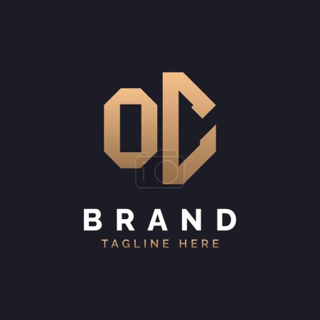 OC Logo Design. Modernes, minimales, elegantes und luxuriöses OK-Logo. Alphabet Letter OC Logo Design für die Corporate Business Identity einer Marke.