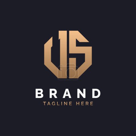 US Logo Design. Modern, Minimal, Elegant and Luxury US Logo. Alphabet Letter US Logo Design for Brand Corporate Business Identity.