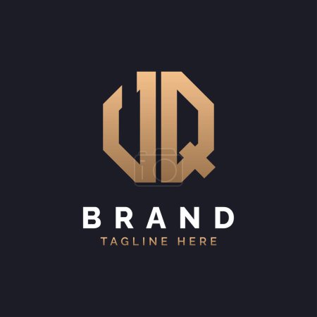 UQ Logo Design. Modern, Minimal, Elegant and Luxury UQ Logo. Alphabet Letter UQ Logo Design for Brand Corporate Business Identity.
