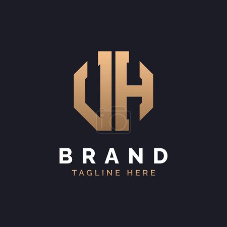 UH Logo Design. Modern, Minimal, Elegant and Luxury UH Logo. Alphabet Letter UH Logo Design for Brand Corporate Business Identity.