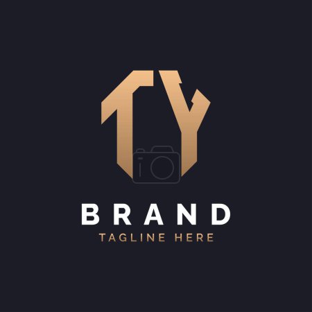 TY Logo Design. Modern, Minimal, Elegant and Luxury TY Logo. Alphabet Letter TY Logo Design for Brand Corporate Business Identity.