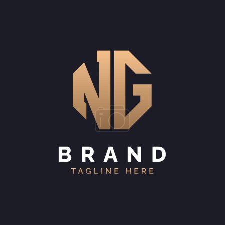 NG Logo Design. Modernes, minimales, elegantes und luxuriöses NG-Logo. Alphabet Letter NG Logo Design für die Corporate Business Identity einer Marke.