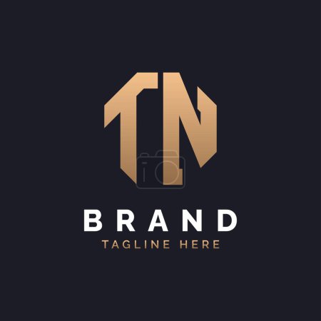 TN Logo Design. Modern, Minimal, Elegant and Luxury TN Logo. Alphabet Letter TN Logo Design for Brand Corporate Business Identity.