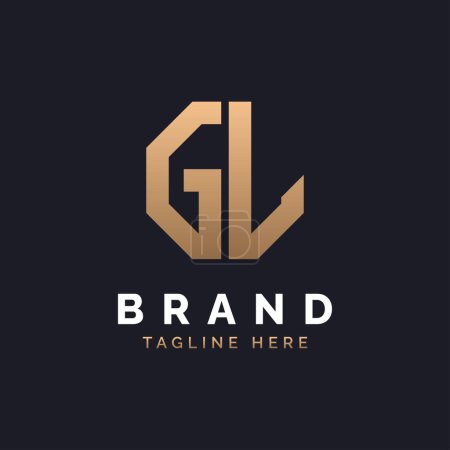 GL Logo Design. Modern, Minimal, Elegant and Luxury GL Logo. Alphabet Letter GL Logo Design for Brand Corporate Business Identity.
