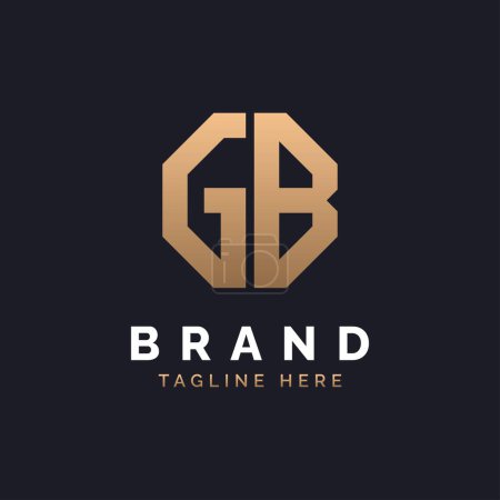 GB Logo Design. Modernes, minimalistisches, elegantes und luxuriöses GB Logo. Alphabet Letter GB Logo Design für Corporate Business Identity einer Marke.