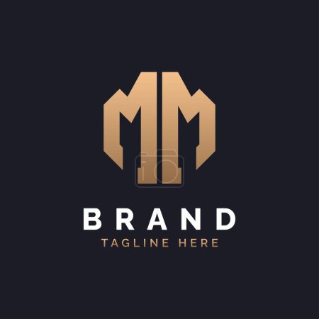 MM Logo Design. Logo MM moderne, minimaliste, élégant et luxueux. Alphabet Letter MM Logo Design pour la marque Identité d'entreprise.