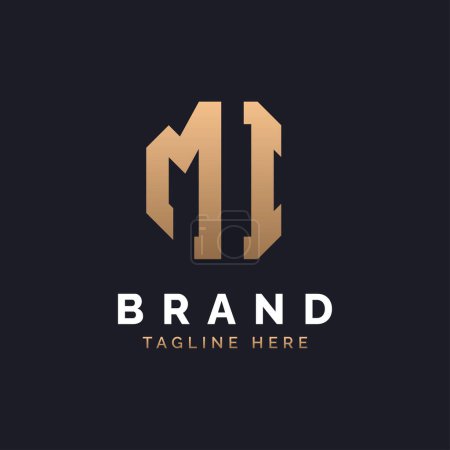 MI Logo Design. Modernes, minimales, elegantes und luxuriöses MI-Logo. Alphabet Letter MI Logo Design für die Corporate Business Identity einer Marke.