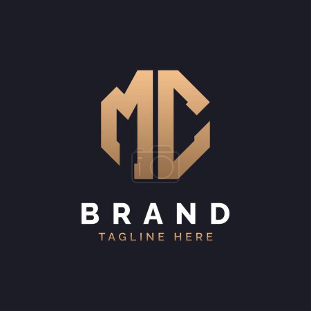 MC Logo Design. Modernes, minimalistisches, elegantes und luxuriöses MC Logo. Alphabet Letter MC Logo Design für Corporate Business Identity einer Marke.