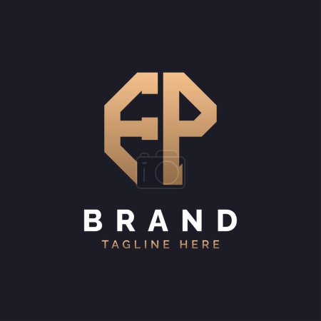 FP Logo Design. Modernes, minimales, elegantes und luxuriöses FP-Logo. Alphabet Letter FP Logo Design für die Corporate Business Identity einer Marke.