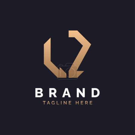 Diseño de Logo LZ. Logo LZ moderno, minimalista, elegante y de lujo. Letra del alfabeto Diseño del logotipo de LZ para la identidad corporativa de marca.